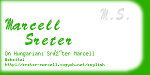 marcell sreter business card